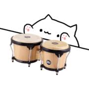 Hit The Bongos Like Bongo Cat Cat Wallpaper Bongo Cats