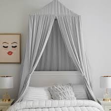 This beautiful cotton canopy bed curtain can be displayed in so many different ways. Oversized Fabric Canopy Pottery Barn Teen