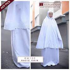 Telekung siti khadijah c tpo in cream (original). Telekung Siti Khadijah Original From Sk Muslimah Fashion Two Piece On Carousell