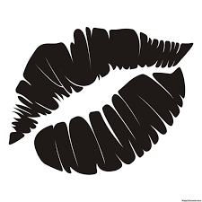 Vector For Free Use Lips Mark Silhouette Art Silhouette Cameo Projects Silhouette Stencil