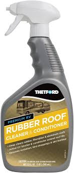 When the time comes, think liquid rubber rv roof coating, a coating that cures into a solar reflective waterproof membrane. Amazon Com Thetford 32512 Premium Rv Rubber Roof Cleaner And Conditioner 32 32 Fl Oz Automotive