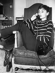 Audrey Hepburn Striped Attire On The Phone Photo Movie Star News Allposters Com In 2020 Audrey Hepburn Inspired Hepburn Style Audrey Hepburn Style