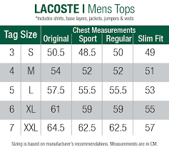 Read the guidelines below and then compare your measurements to the above size guide. Izod Lacoste Size Chart Off 71 Buy