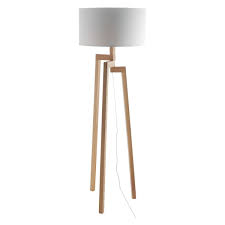 Dylan Wooden Floor Lamp With White Shade Wooden Floor Lamps Floor Lamp Base Floor Lamp