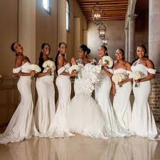 Simple Off White Mermaid Long Bridesmaid Dresses, Cheap Dresses ...