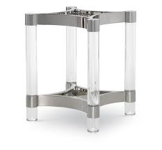 Finely hand crafted sheet metal cylinder shape. Cra 829b Acrylic Metal Dining Table Base For Glass Top