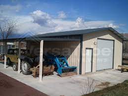 Summit Metal Garage Building Kit By Versatube Metal Garage Buildings Building A Pole Barn Metal Shop Building
