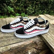 custom bape vans etsy bape vans custom nike shoes custom shoes diy