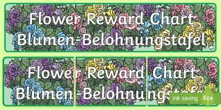 Flowers Reward Chart Display Banner English German Eal