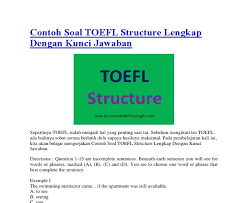 Contoh Soal Tes Toefl Dan Pembahasannya Pdf Peatix