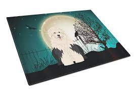 Check spelling or type a new query. Halloween Scary Old English Sheepdog Glass Cutting Board Large Fruugo Lu