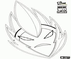 Ausmalbilder Swampfire Maske Ben 10 Alien Force Zum Ausdrucken