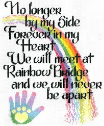 We suggest stitching it on silkweaver's (www.silkweaver.com) 28 count, expres. Let S Cross The Rainbow Bridge At Imaginating Rainbow Bridge Dog Grieving Quotes Rainbow Bridge