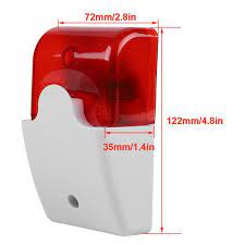 12v Wired Strobe Siren Sound Alarm Strobe Red Light Sound Siren Home Security Alarm System Kjop Til Lave Priser I Nettbutikken Joom