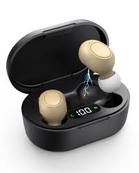 Invisible Digital Hearing Aids for Seniors - Black