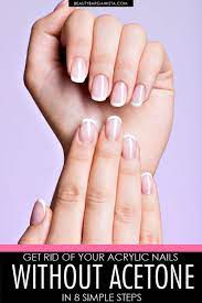 How To Remove Acrylic Nails Without Acetone Nail Clippers Or Destroying Your Nail Bed Remove Acrylic Nails Take Off Acrylic Nails Acrylic Nails At Home