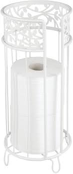 Can put 2 or 5 rolls of toilet paper, for the order can be made for 6 or 8 rolls and choose . Buy Mdesign Decorative Free Standing Toilet Paper Holder Stand With Storage For 3 Rolls Of Toilet Tissue For Bathroom Powder Room Holds Mega Rolls Durable Metal Wire White Online In Vietnam B07mwkhj28