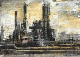 Pin By Dean Black On Industrial Landscape Art Urban Landscape Industrial Artwork Industrial Paintings
