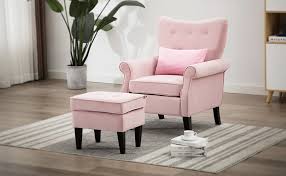 Find the perfect home furnishings at hayneedle, where you can buy online while you explore our room designs and curated looks for tips, ideas & inspiration to help you along the way. Amazon Com Artechworks Tufted Upholstered Accent Arm Chair Comfy Single Sofa Club Chair For Living Room Bedroom Home Office Hosting Room Pink Kitchen Dining