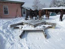 Horse Drawn Snowplow Horses Horse Shelter Horse Barns