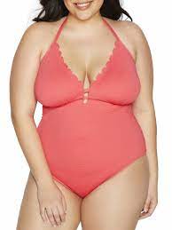 28 Bathing Suits From Walmart That Ll Have Everyone Asking Where Did You Get That Scalloped One Piece Swimsuit Plus Size Bikini Plus Size Bikini Bottoms