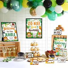 Yes we do backdrops as well as balloon. Safari Animals Food Tents Safari Baby Shower Decorations Safari Place Cards Food Labels Safari Birthday Nursery Decor Zoo Animal Party Paper Party Supplies Invitations Announcements Kromasol Com