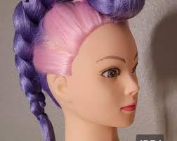 Purple Braided Hair Braid: K Pop Demon Hunter Inspired RUMI Hair Costume