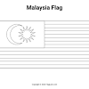 Gambar bendera malaysia untuk diwarnakan. 1