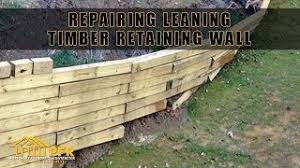 The price depends on the materials, height, length, thickness and labouring of the wall. Repairing Leaning Timber Retaining Wall Charlotte Nc Youtube
