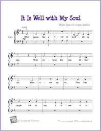 My name is jan durrant. It Is Well With My Soul Free Beginner Piano Sheet Music