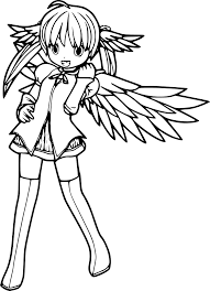 Le manga s est aussi très largement inspiré des techniques de dessins des comics américains des années 50. Coloriage Manga Fille Ange A Imprimer Sur Coloriages Info