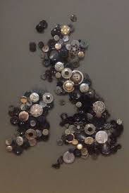 Black And Silver Wall Art Uk Button Art Craft Uk Map Wall Art Grey Black Silver Vintage Button Art Button Crafts Map Wall Art