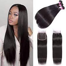 We offer you a wide range of hair types to attain different styles. Amazon Com 22 24 26 18 Remy Human Straight Brazilian Hair Bundles With Lace Closure Three Part 4x4 100 Unprocessed Virgin Brazilian Human Hair Extension Natural Color For Human Hair Wigs By Gabrielle Beauty