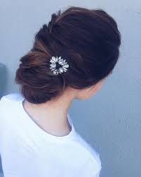 This Pretty Updo Wedding Hairstyle With Hair Accessories Perfect For Any Wedding Venue Loose Wedding Hair Wedding Hairstyles Wedding Hairstyles Bridesmaid
