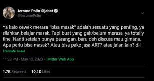 Jerome sempat menertawakan jawaban matematika mendikbud nadiem makarim. Bahas Soal Perempuan Harus Bisa Masak Jerome Polin Sijabat Masak Tuh Sesuatu Yang Bisa Dipelajari Halaman 2 Tribun Palu