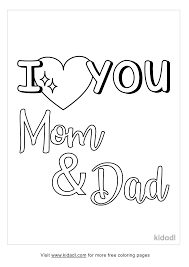 Maybe you would like to learn more about one of these? I Love You Mom And Dad Coloring Pages Free Words Quotes Coloring Pages Kidadl
