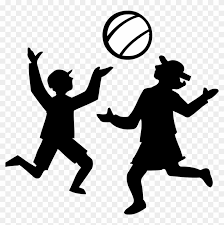 Playing children silhouettes (15 vectors) playing ball. How To Set Use Silhouette Of Kids Playing With A Ball Clipart 36330 Pikpng