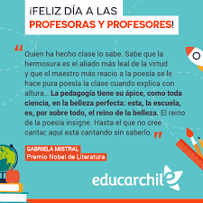Un maestro es una brújula que activa los imanes de la curiosidad, conocimiento y sabiduría en sus pupilos. Dia Del Profesor Felicidades En Su Dia Educarchile