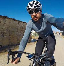 Santic Universal Gray Men Cycling Jersey Long Sleeve Cycling Outfit Mens Cycling Gym Wear Men