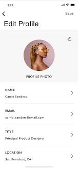 Edit Profile Screen App Design Profile Profile App App Design