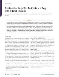 Erleben sie zuverlässige pharmazeutische beratung. Pdf Treatment Of Ibuprofen Toxicosis In A Dog With Iv Lipid Emulsion