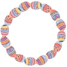 Colorful background with easter elements. Free Printable Borders For Easter