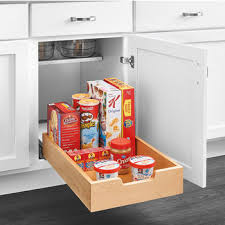 Comes with a detail instruction manual. Kitchen Storage Single Wood Bottom Mount Pullout Drawer With Blum S Tandem Heavy Duty Slides With Blumotion Soft Close For 18 Or 24 Cabinet By Rev A Shelf Kitchensource Com