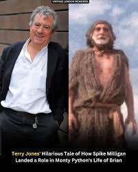 The story of Spike Milligan's unexpected cameo in Monty Python's Life of  Brian is a delightful anecdote from the film's production. According to  Terry Jones, Milligan was on holiday in Tunisia at