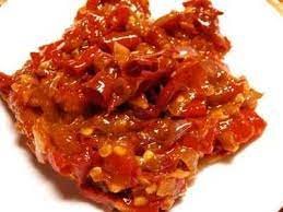 Resep Sambal Bajak Enak Teri Ala Bu Rudi Jawa Timur Bumbu Balado Sambal Cooking Inspiration Stuffed Peppers