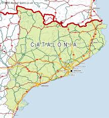 Província de barcelona catalonia country: Map Of Catalonia Spain Cataluna Map