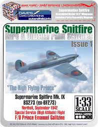 Diese aviationtags sind aus der aluminiumhaut von flugzeugen geschnitten. Flugzeuge British Spitfire Ixc Papiermodell 1 33 Flugzeug Handgemachtes Diy V3t0 Studiomoda