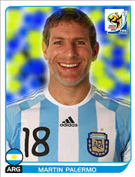 Martin Palermo of Argentina. 2010 World Cup Finals card.