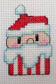 santa father christmas cupcake cross stitch paper chart