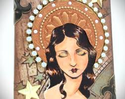 Mixed Media Assemblage Art- "celestial Muse"